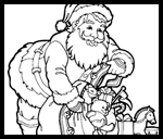 My-family-fun.com : Santa Coloring Pages and Printables