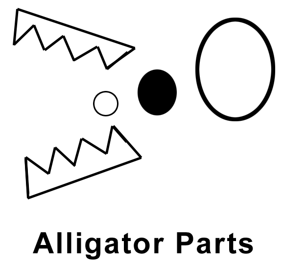 Alligator Facial Features to print Out