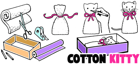 How to Make Cotton Kitty Cats