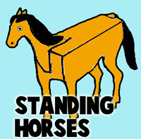 More Standing Horses Paper Models