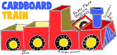 How to Make Cardboard Toy Trains