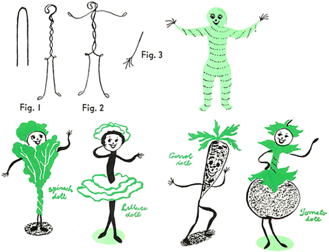 Make Crepe Paper Lettuce Dolls