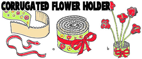 Corrugated Cardboard Flower Holders