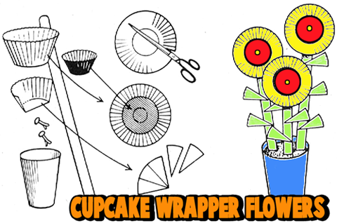 How to Make Cupcake Wrapper Flowers