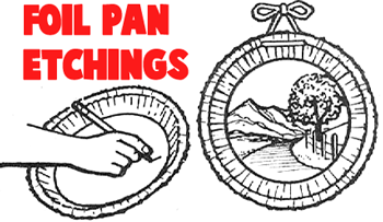 Tin Foil Plate Pan Etchings 