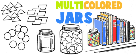 Multicolored Decoupage Jars