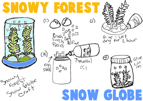 Make Snow for Your Snow Globes with Crushed Egg Shells