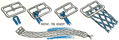Making Belts from Knotted Ribbons or Raffia