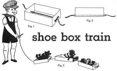 Making Shoe Box Trains Craft