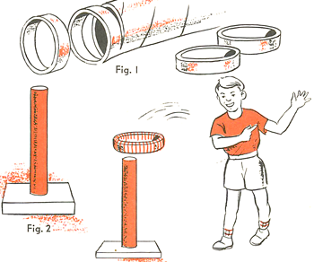 Ring Toss Game with Cardboard Tubes