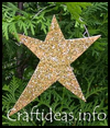 Wooden
  Glitter Star Ornament