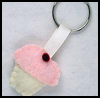 How
  to make a felt cupcake keyring