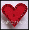Beads
  and Sequins Felt Heart Pin Kids Craft