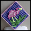 Plastic
  Canvas Flamingo Pin