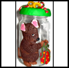 Polymer
  Clay - Christmas Mouse Jar