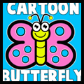 How to Draw Cartoon Butterflies for preschoolers