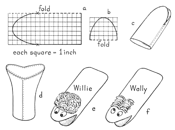 Making Bookworm Hand Puppets