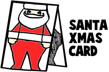 Make a Cute Foldable Santa Clause Christmas Card