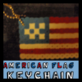 American Flag Perler Bead Keychains