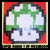 How to Make a Mosaic Super Mario 1-up Mushroom Pixelated Picture from Paper Tiles 