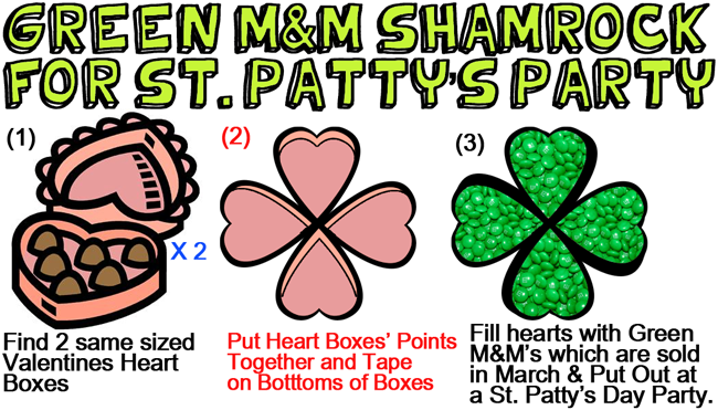 Four Leaf Clovers or Shamrocks Candy Party Platter for Saint Patty's Day