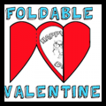 Foldable Printable Cupid valentines Day hearts