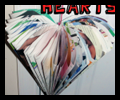 Magazine Folded Hearts Decorations