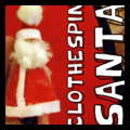 Clothespin Santa Clause Character