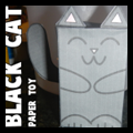 Foldable Black Cat Paper Toy