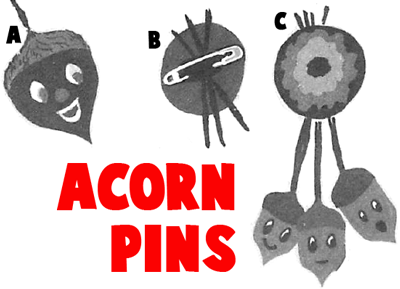 Acorn Decorative Pins