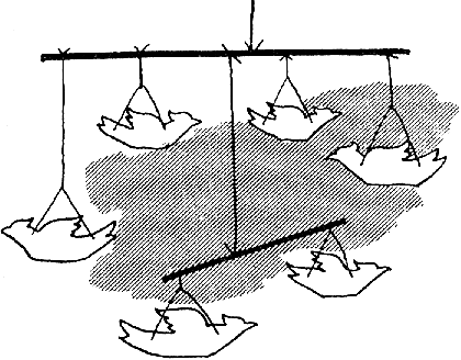 wooden dowel mobile