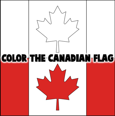 Canadian Flag Coloring Page