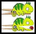 Clothespin Chameleons