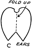 Draw and then cut out the elephant's ears in one piece