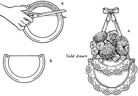 Doily Flower Baskets
