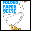 Folded Paper Goose Model