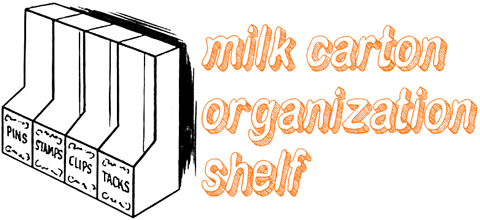 How to Make a Milk Carton Organization Shelf