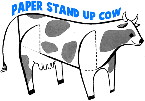 Paper Stand-Up Cows