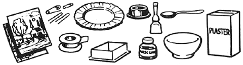 (One two-pound package of plaster will make about 36 pins and about 24 plaques.)