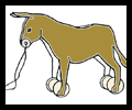 Pull Along Spool Donkeys