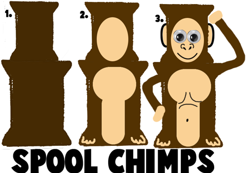 How to Make Spool Chimpanzees