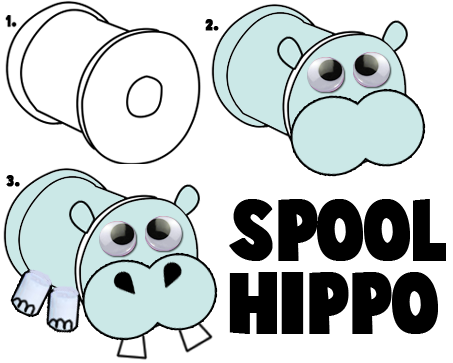 Making Spool Hippos