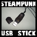 Steampunk USB Stick on Cord
