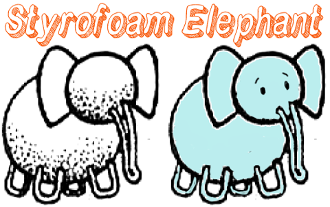 Styrofoam Elephants