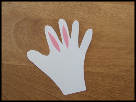 Easter Bunny Handprint Craft Project for Kids