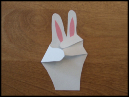 Easter Bunny Handprint Craft Project for Kids