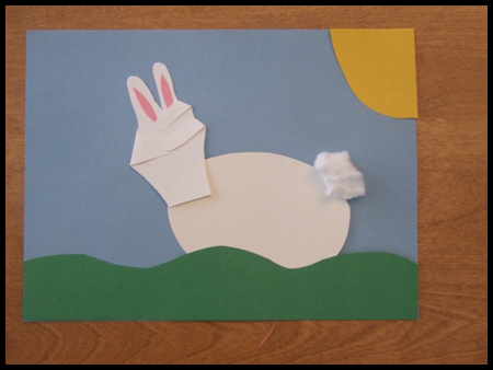 Easter Bunny Handprint Craft Project for Kids