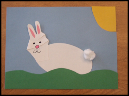 Easter Bunny Handprint Craft Project for Kids