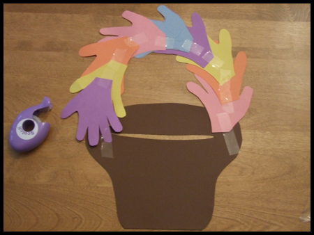 Handprint Easter Basket Craft for Kids Instructions