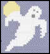 Cross
  Stitch Ghost  : Halloween Ghost Crafts Ideas for Kids